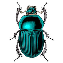 Icône bleu animal scarabée insecte à télécharger gratuitement